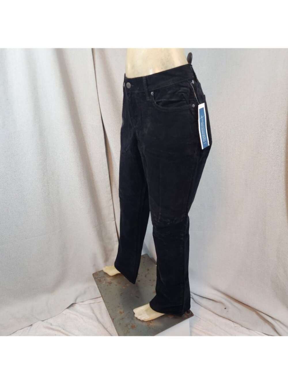 Old Navy Black Corduroy Boot Cut Curvy Pants Slacks Siz 12 Reg LARGE 33Wx32I NEW - Picture 5 of 6